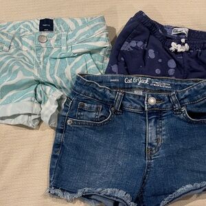 GAP Kids Blue Denim and Patterned Shorts Trio